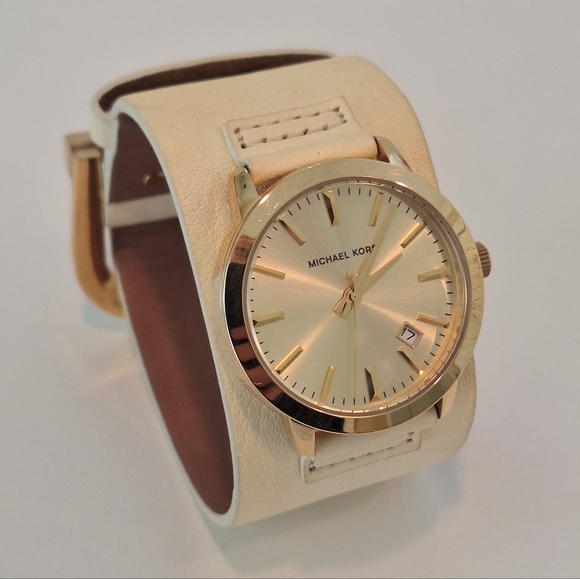 MICHAEL Michael Kors Accessories - Michael Kors leather cuff watch
